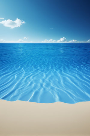 Blue Ocean and Beach Landscapeの素材