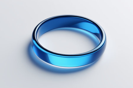 Blue Round Metal Ring Product Imageの素材