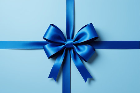 Blue Bow Ribbon Decorative Materialの素材