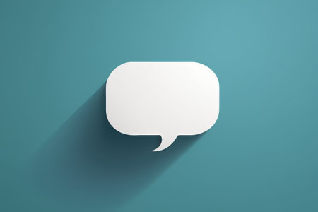 White dialogue bubble material with blue backgroundの素材