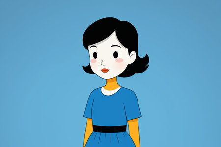 Cartoon style female charactersの素材
