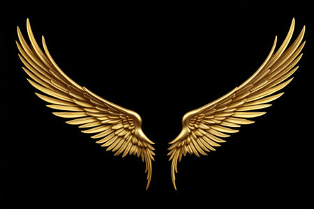 Gold wings pattern materialの素材