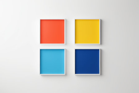 Four-color square color block background patternの素材