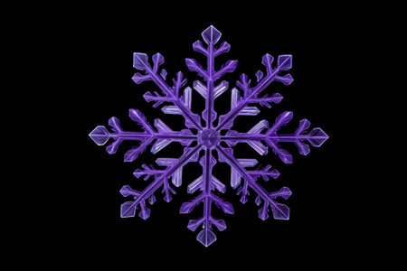 Close-up of purple snowflakesの素材