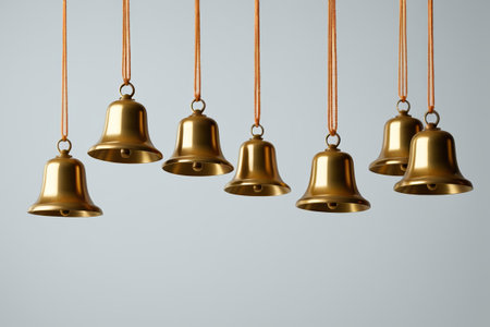 Hanging golden bell decorationの素材