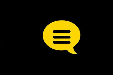 Yellow dialog bubble iconの素材