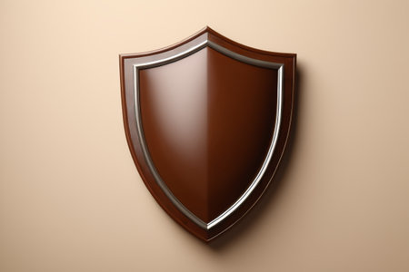 Brown shield icon materialの素材