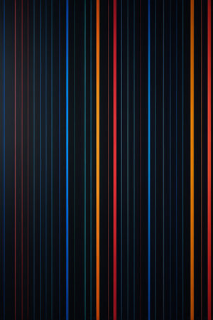 Colorful vertical stripe pattern on dark backgroundの素材