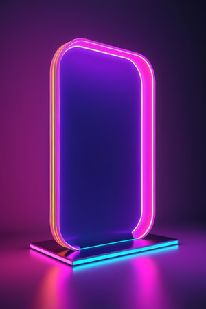 Neon light-up mobile phone shape displayの素材