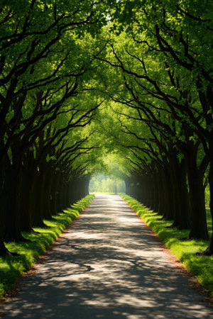 Forest green path natural landscapeの素材