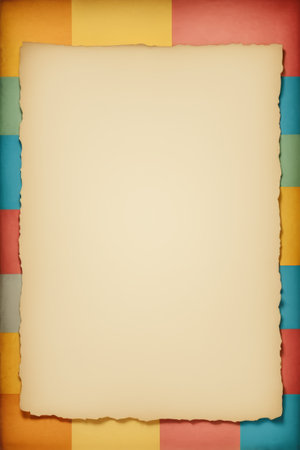 Vintage blank paper on a colored backgroundの素材