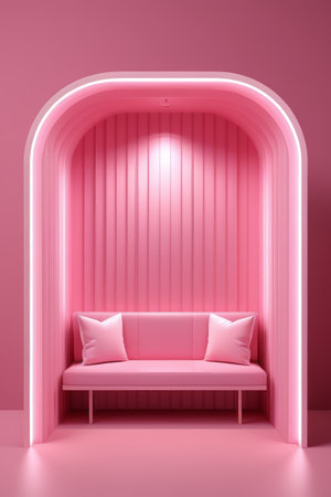 Pink modern style sofa lounge areaの素材