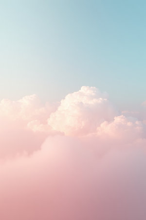 Dreamy pink and blue gradient sky cloudsの素材