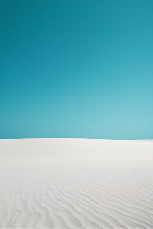 White desert and blue sky sceneの素材