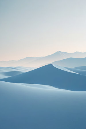 Panoramic view of desert dunesの素材