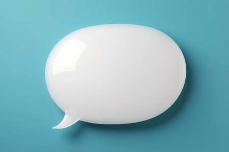 arafed white balloon on a blue background with a shadowの素材