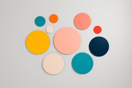 there are many circles that are arranged in a circleの素材