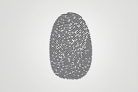 a close up of a fingerprint on a white backgroundの素材