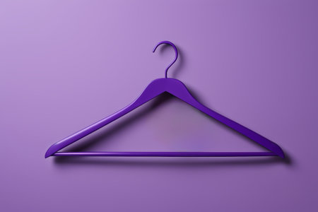 purple hanger with a hanger on a purple backgroundの素材