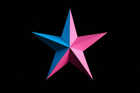 there is a star made of paper on a black backgroundの素材