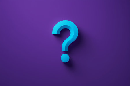 a purple background with a question mark on itの素材