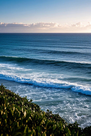 Sea natural scenery and sea wave landscapeの素材