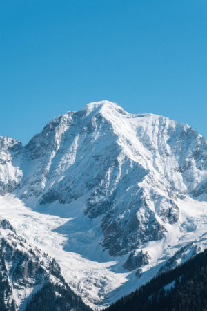 Snow Mountain Panoramic Natural Sceneryの素材