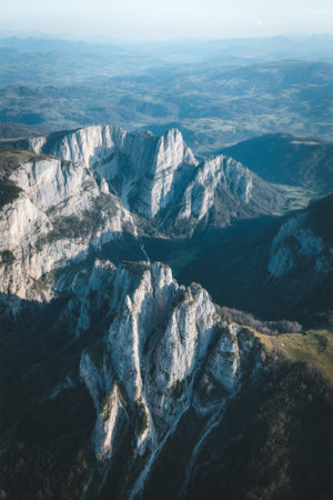 Overlooking the magnificent mountain natural sceneryの素材