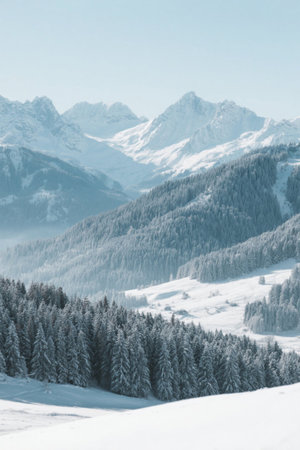 Snow Mountain Forest Snow Scene Natural Sceneryの素材