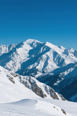 Panoramic view of Snow Mountain natureの素材