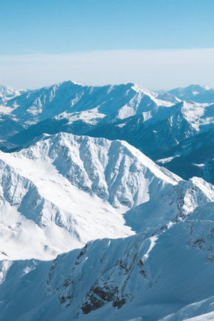 Snow Mountain Panoramic Natural Sceneryの素材