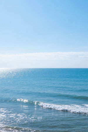 Blue ocean view on a clear dayの素材