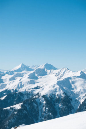 Snow-capped mountains and natural sceneryの素材