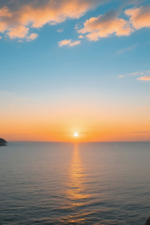 Sunset at sea and cloud landscapeの素材