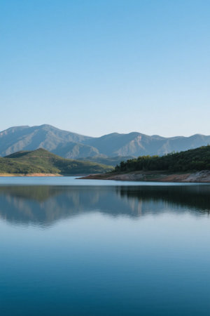 Outdoor natural landscape of mountains, rivers and lakesの素材