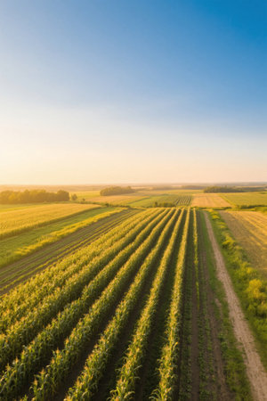 Aerial photography of rural scenery and farmland sceneryの素材