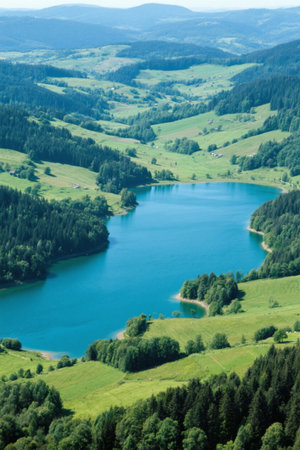 Mountain Lake Forest Natural Landscapeの素材