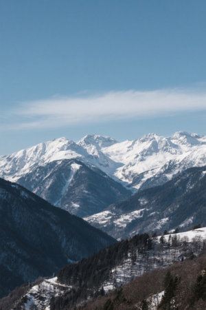 Panoramic view of Snow Mountain natureの素材