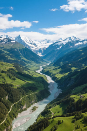 Alpine Valley River Natureの素材