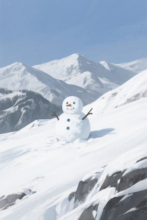 Snowman in the Snowy Mountainsの素材