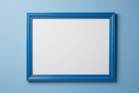 Blue frame with white background materialの素材