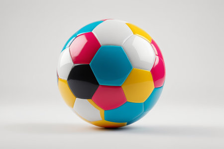 Colorful football close-up materialの素材