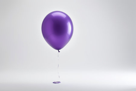Purple balloon levitation imageの素材