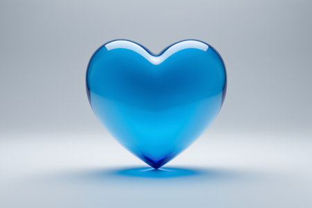 Blue heart three-dimensional pattern materialの素材