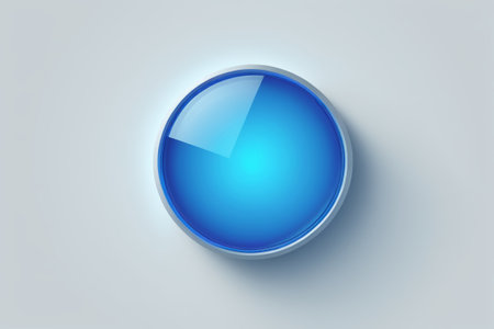 Blue round glass texture buttonの素材