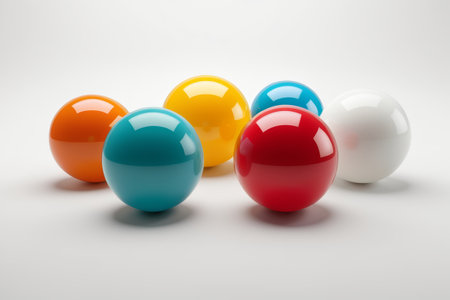 Close-up of a colorful sphere still lifeの素材