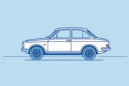 Simple style line animation carの素材