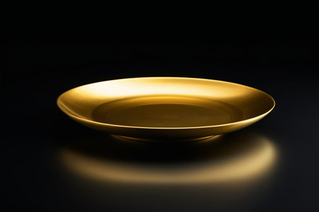 Close-up of the gold plateの素材