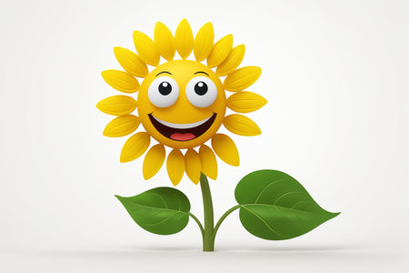 Card to Sunflower Smiley Face Imageの素材