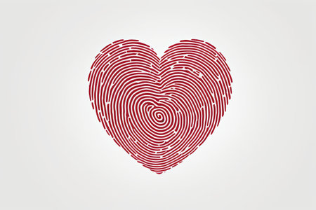 Heart-shaped fingerprint pattern materialの素材
